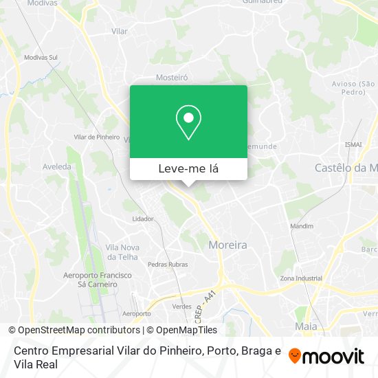 Centro Empresarial Vilar do Pinheiro mapa