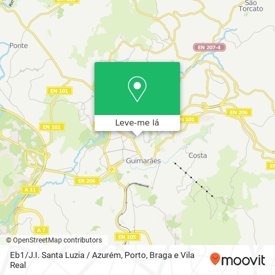 Eb1/J.I. Santa Luzia / Azurém mapa