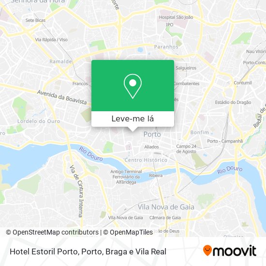 Hotel Estoril Porto mapa