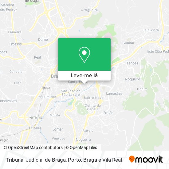 Tribunal Judicial de Braga mapa