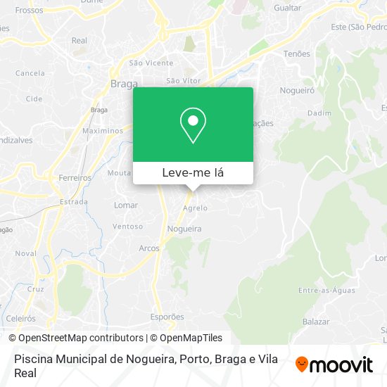 Piscina Municipal de Nogueira mapa