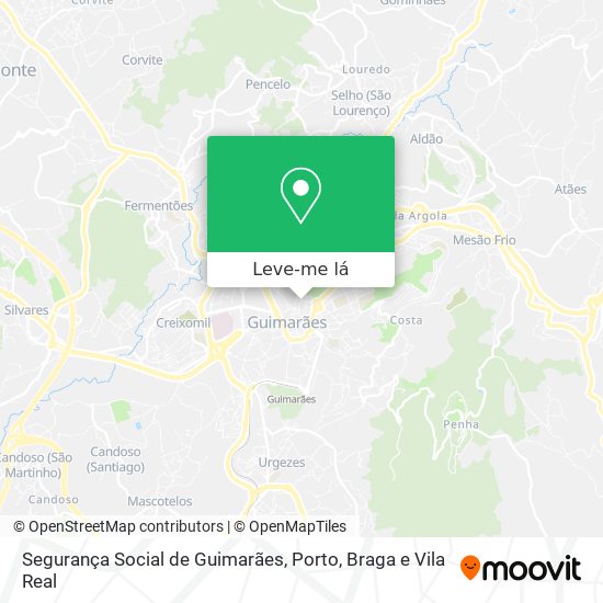 Segurança Social de Guimarães mapa