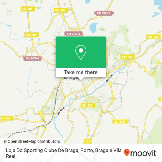 Loja Do Sporting Clube De Braga mapa