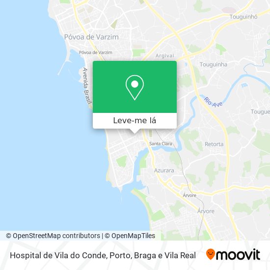 Hospital de Vila do Conde mapa