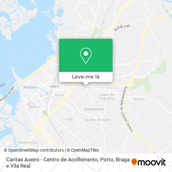 Cáritas Aveiro - Centro de Acolhimento mapa