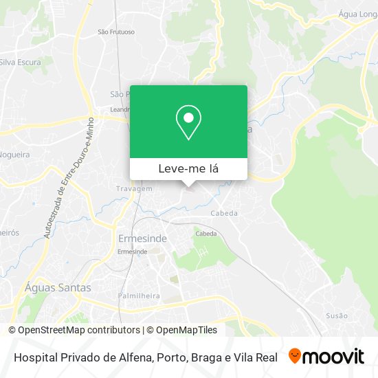 Hospital Privado de Alfena mapa