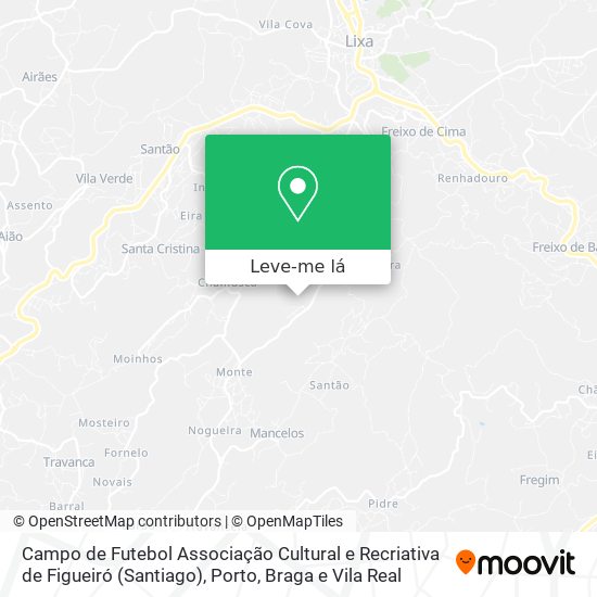 Campo de Futebol Associação Cultural e Recriativa de Figueiró (Santiago) mapa