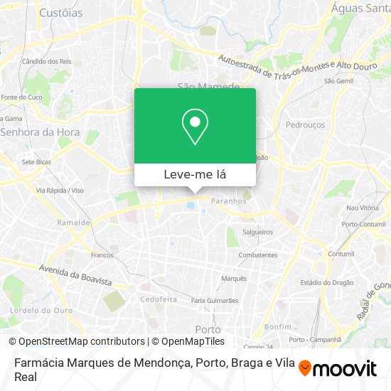 Farmácia Marques de Mendonça mapa