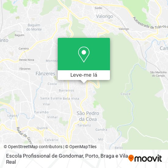 Escola Profissional de Gondomar mapa