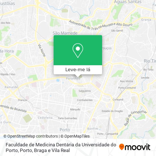 Faculdade de Medicina Dentária da Universidade do Porto mapa