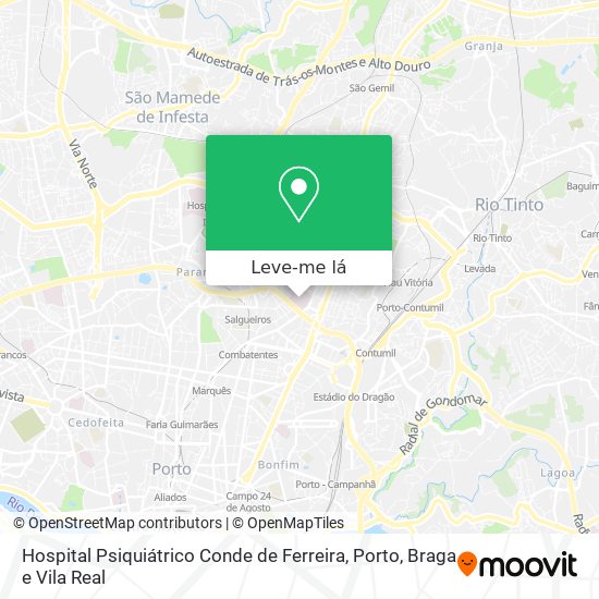 Hospital Psiquiátrico Conde de Ferreira mapa