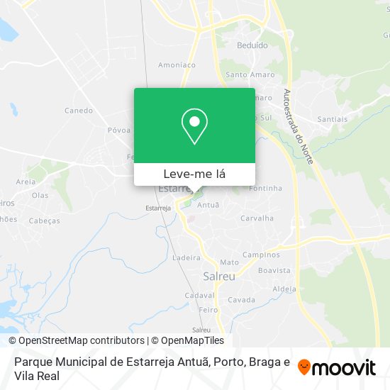 Parque Municipal de Estarreja Antuã mapa