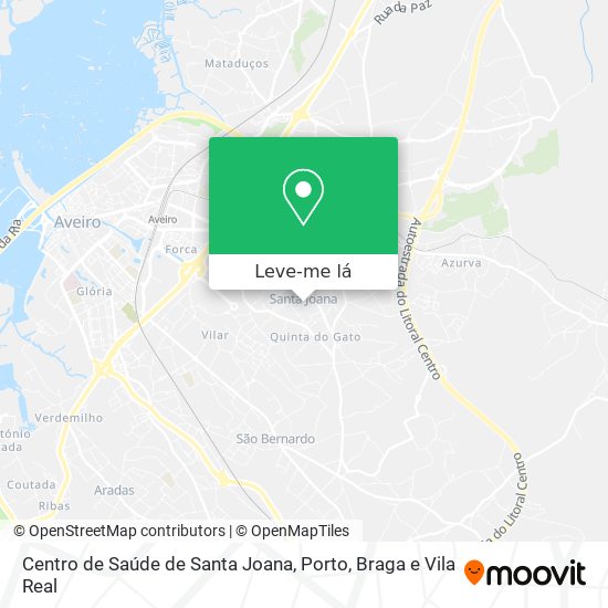 Centro de Saúde de Santa Joana mapa