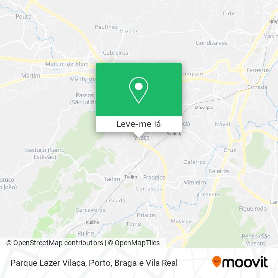Parque Lazer Vilaça mapa