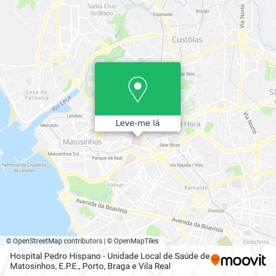 Hospital Pedro Hispano - Unidade Local de Saúde de Matosinhos, E.P.E. mapa