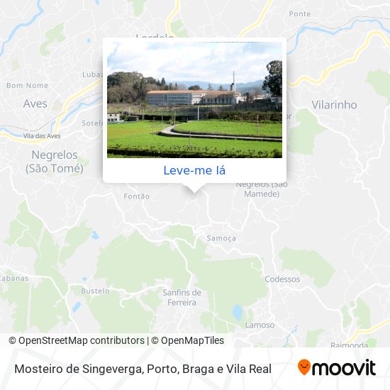 Mosteiro de Singeverga mapa