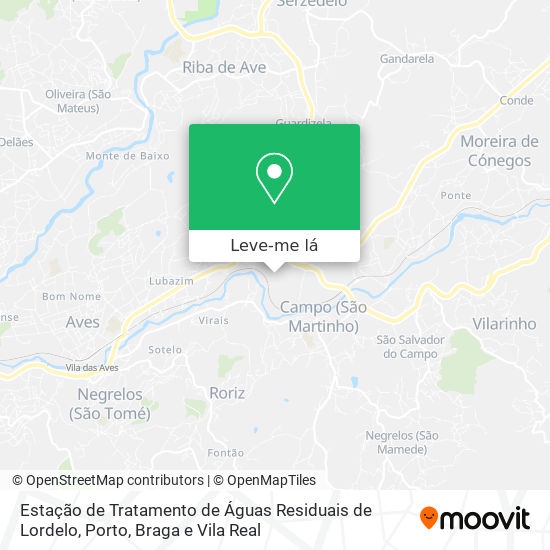 Estação de Tratamento de Águas Residuais de Lordelo mapa