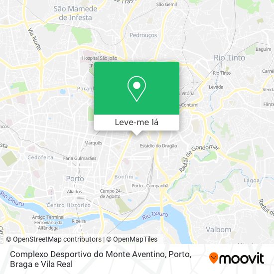 Complexo Desportivo do Monte Aventino mapa