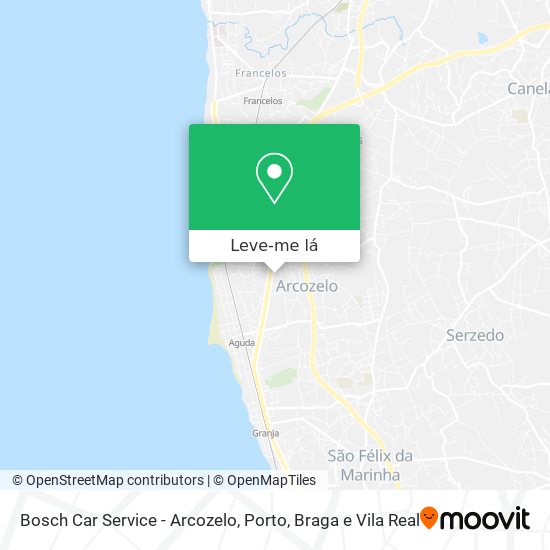 Bosch Car Service - Arcozelo mapa
