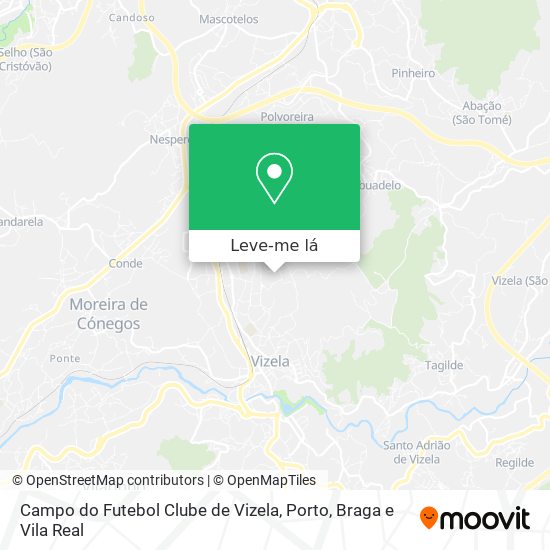 Campo do Futebol Clube de Vizela mapa