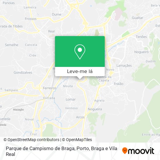 Parque de Campismo de Braga mapa