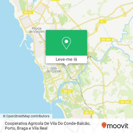 Cooperativa Agrícola De Vila Do Conde-Balcão mapa