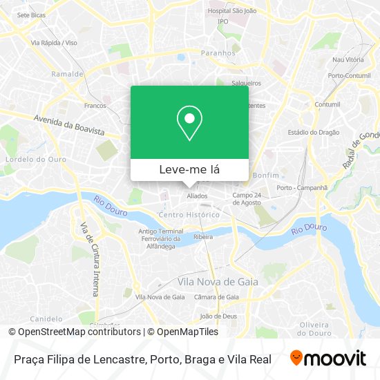 Praça Filipa de Lencastre mapa