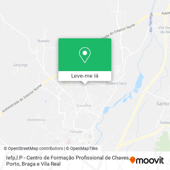 Iefp,I.P - Centro de Formação Profissional de Chaves mapa