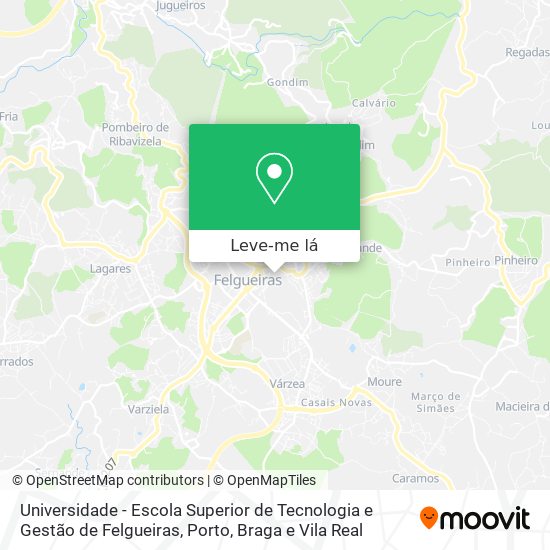 Universidade - Escola Superior de Tecnologia e Gestão de Felgueiras mapa