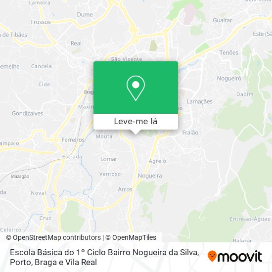 Escola Básica do 1º Ciclo Bairro Nogueira da Silva mapa