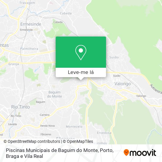 Piscinas Municipais de Baguim do Monte mapa