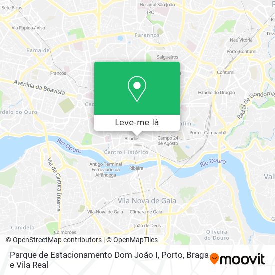 Parque de Estacionamento Dom João I mapa