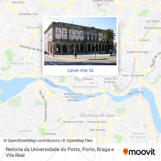 Reitoria da Universidade do Porto mapa