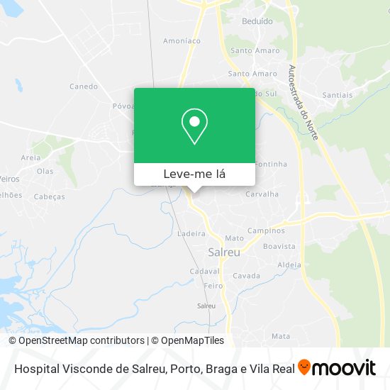 Hospital Visconde de Salreu mapa