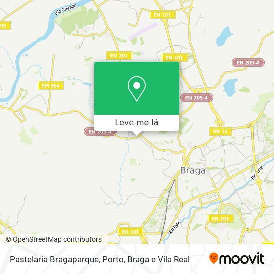 Pastelaria Bragaparque mapa