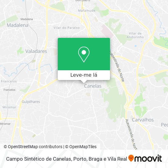 Campo Sintético de Canelas mapa