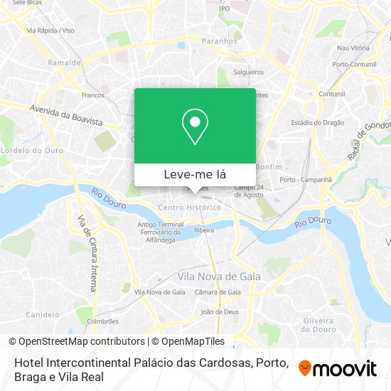 Hotel Intercontinental Palácio das Cardosas mapa