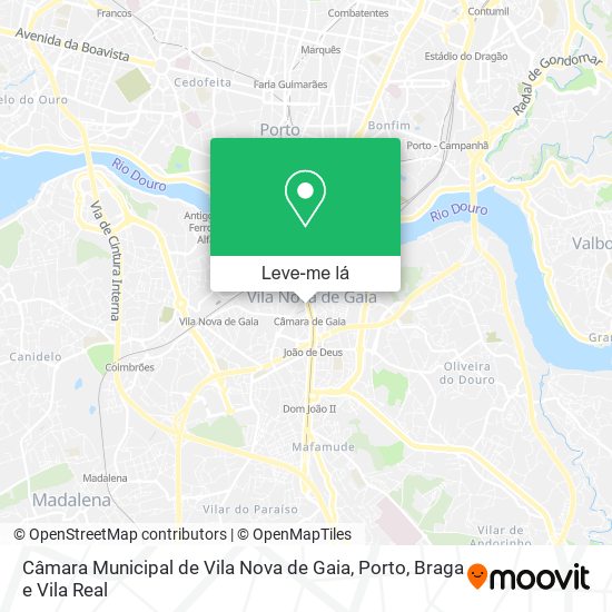 Câmara Municipal de Vila Nova de Gaia mapa
