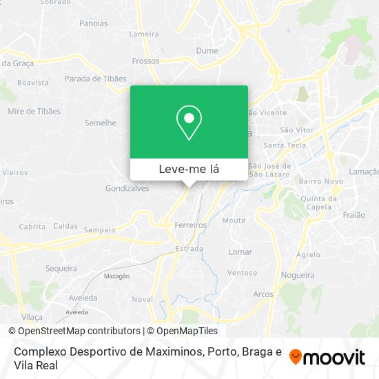 Complexo Desportivo de Maximinos mapa