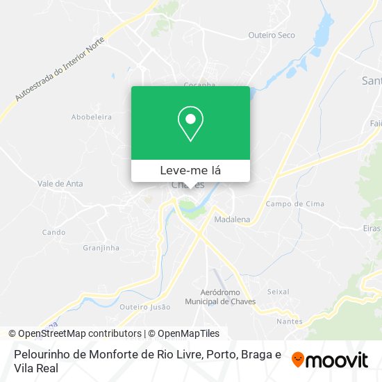 Pelourinho de Monforte de Rio Livre mapa