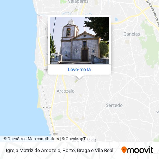 Igreja Matriz de Arcozelo mapa