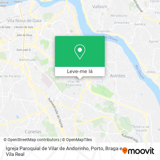 Igreja Paroquial de Vilar de Andorinho mapa