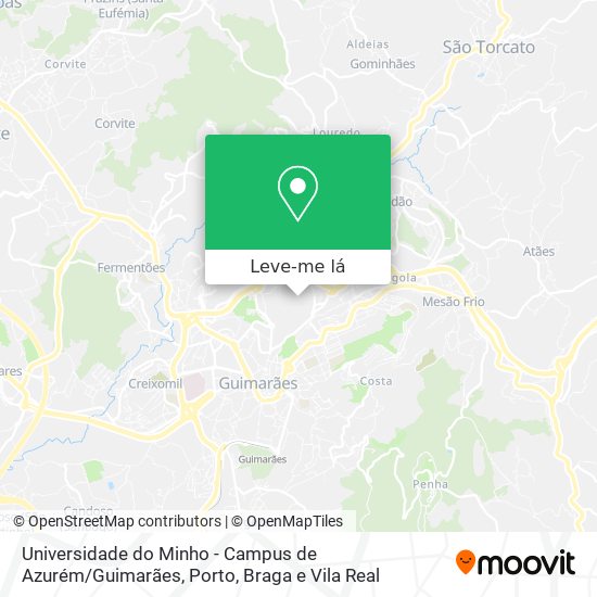 Universidade do Minho - Campus de Azurém / Guimarães mapa