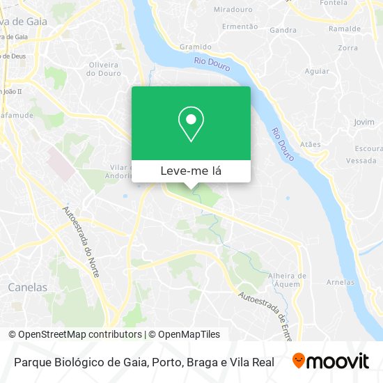 Parque Biológico de Gaia mapa