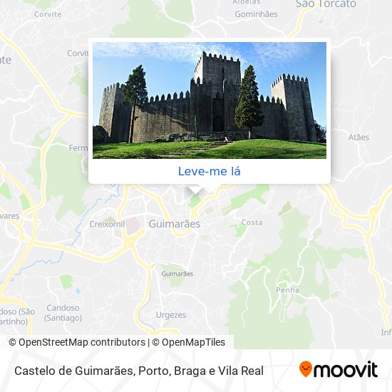Castelo de Guimarães mapa
