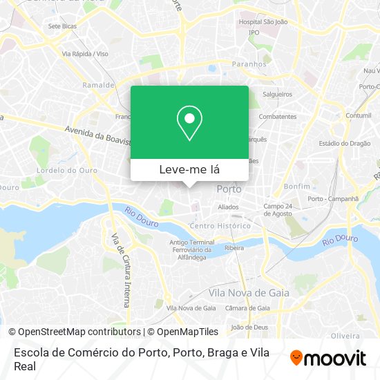 Escola de Comércio do Porto mapa