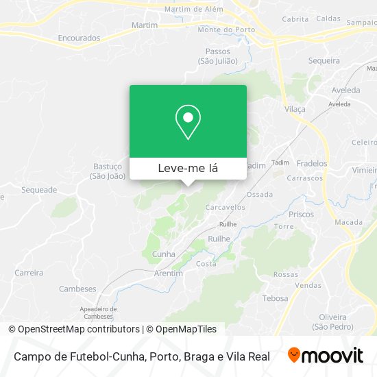 Campo de Futebol-Cunha mapa