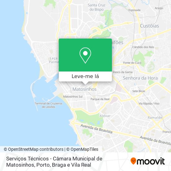 Serviços Técnicos - Câmara Municipal de Matosinhos mapa