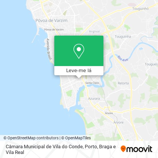 Câmara Municipal de Vila do Conde mapa