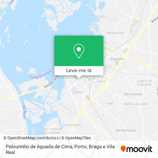 Pelourinho de Aguada de Cima mapa